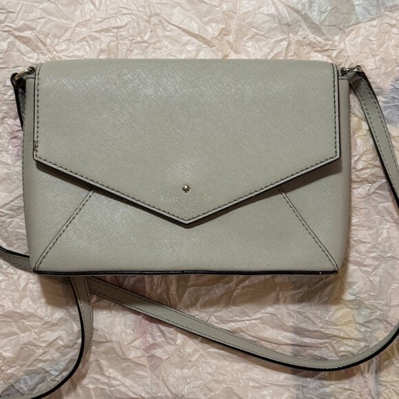 Classic kate spade saffiano leather envelope crossbody purse for day or night - Picture 1 of 13